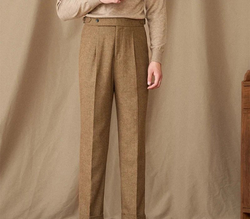 Wool winter italian trousers