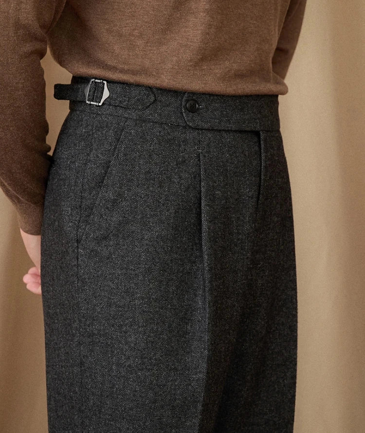 Wool winter italian trousers