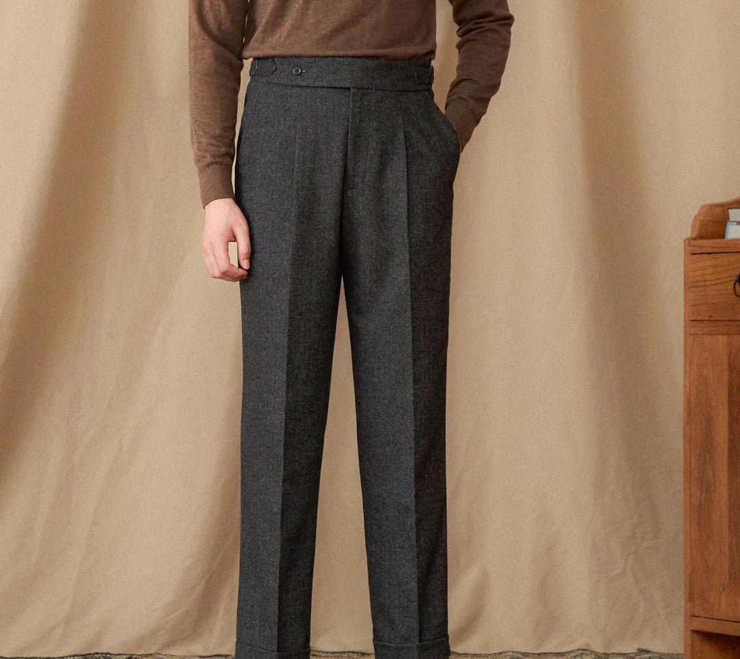 Wool winter italian trousers