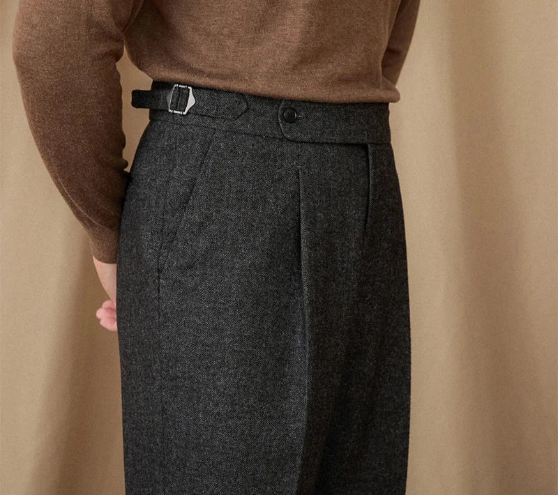 Wool winter italian trousers