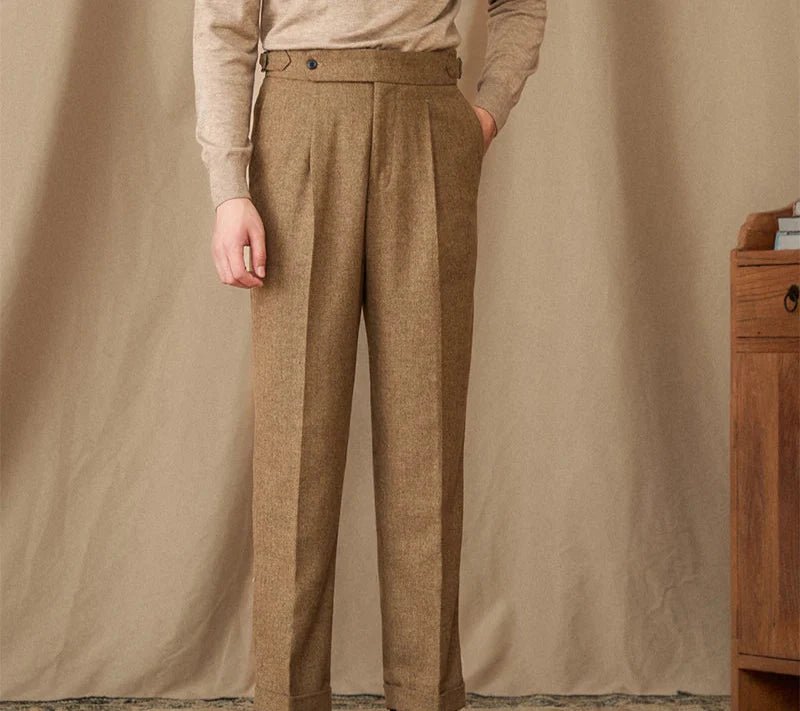 Wool winter italian trousers