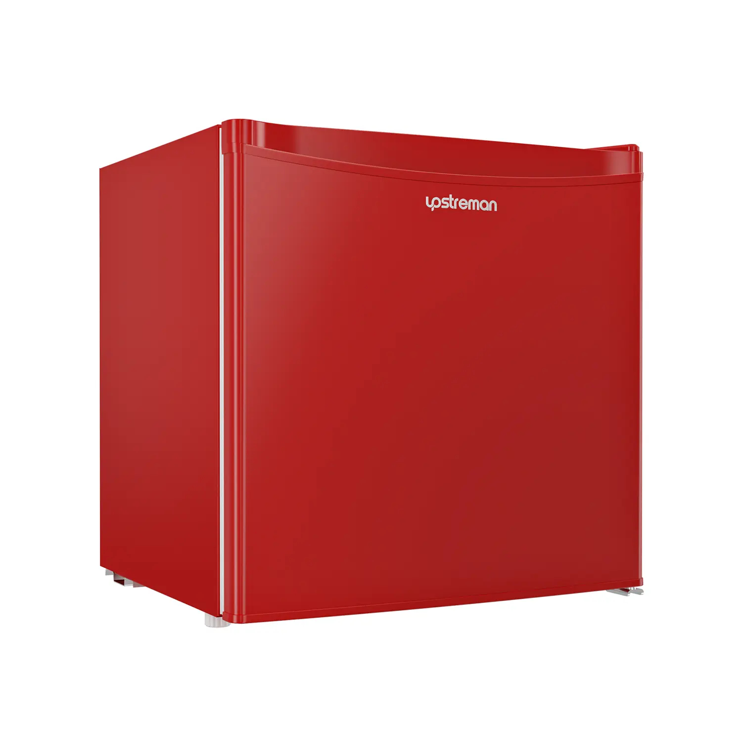 Upstreman Mini refrigerador con congelador de 1.7 pies cúbicos, termostato ajustable, ahorro de energía, bajo ruido, refrigerador compacto de una sola puerta para recámara, oficina, recámara, negro-FR17