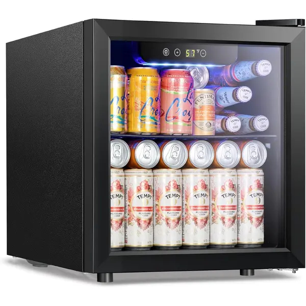 Antarctic Star - Mini refrigerador para nevera, 1.3-2.4cu.ft., bodega, puerta de vidrio para cerveza y soda, vino, dispensador de bebidas pequeñas, puerta frontal transparente extraíble para el hogar