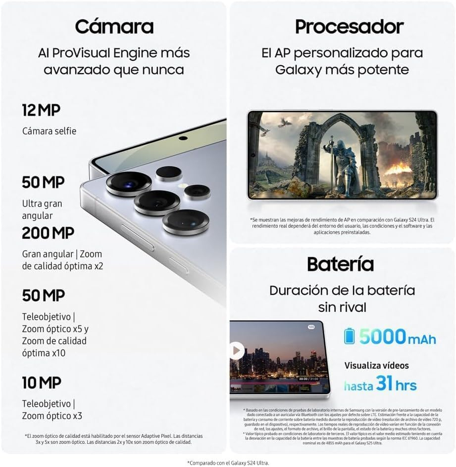 Samsung Galaxy S25 Ultra Azul 256GB con S-Pen