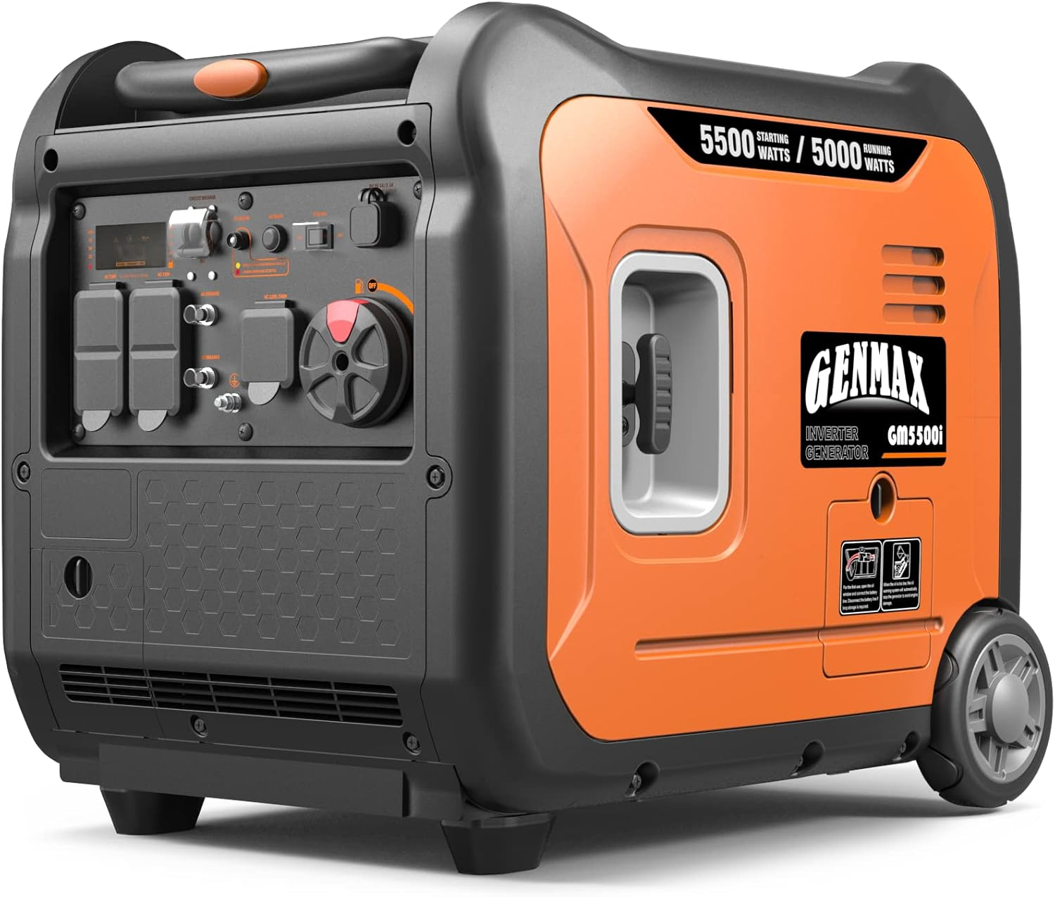🎁Generador inversor portátil de 4400 W, alimentado por gasolina, modo ECO, silencioso, apto para caravanas.