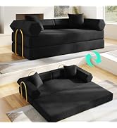 SAVENICA - Sof&aacute; cama convertible de 79 pulgadas, sof&aacute; modular con durmiente extra&iacute;ble, futbol plegable 5 en 1...