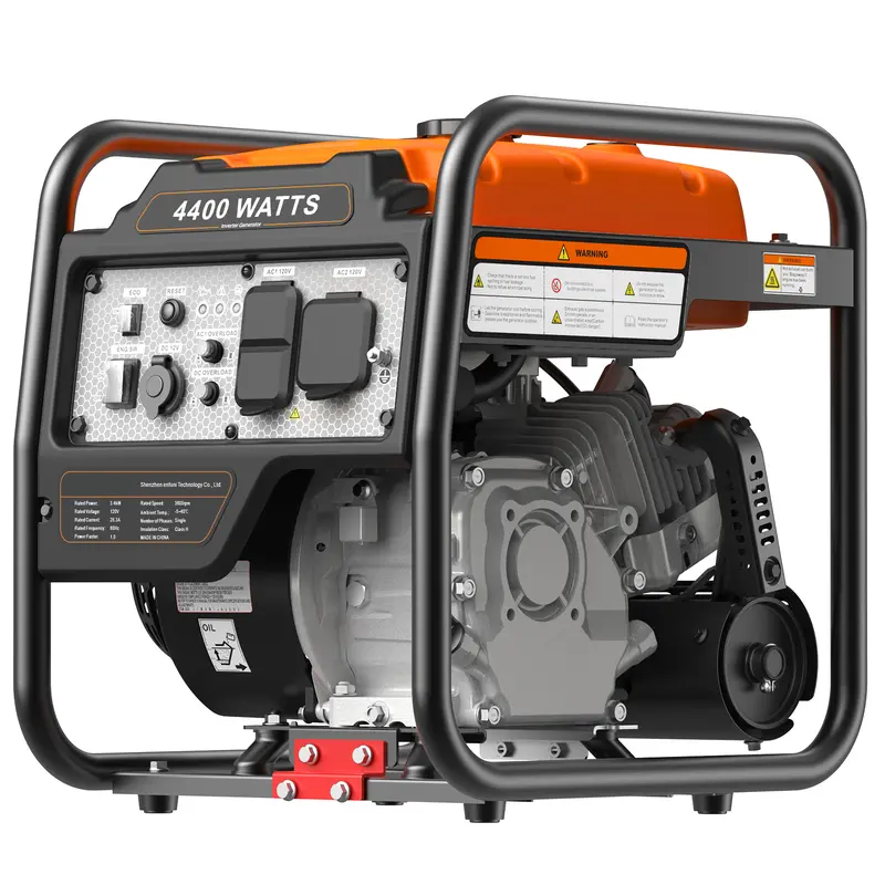 Generador portátil de 4400 vatios para uso fuera de la red eléctrica, equipo de energía para exteriores