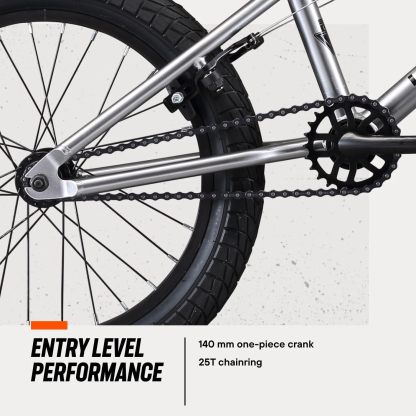 Mongoose Legion Freestyle Sidewalk Bicicleta BMX para niños y principiantes a usuarios avanzados, ruedas de 16-20 pulgadas (40.64 cm - 50.80 cm), marco de acero Hi-Ten, Micro Drive 25x9T engranaje BMX