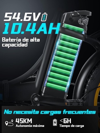 HONEYWHALE BW02 Bicicleta Electrica Plegable para Adultos, Potencia Máxima del Motor 790W, Velocidad Máxima 40KM/H, Autonomía 40-45KM, Batería (48V, 10.4AH), Scooter de Movilidad