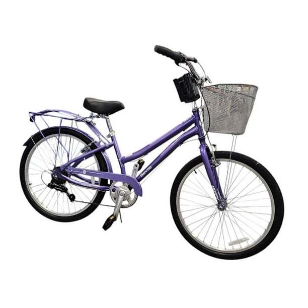 Bicicleta Urbana Huffy Seville Rodada 24 Morado