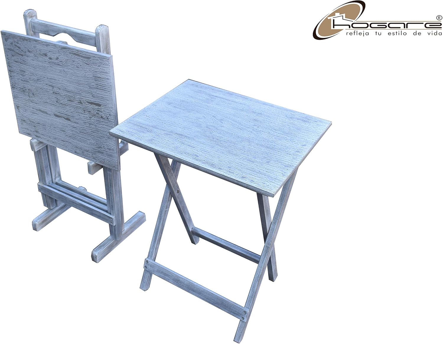 Hogare Mesas Plegables De Servicio con Base, Mesa, Mesa Auxiliar, Mesita, Juego de Parota (Chocolate)