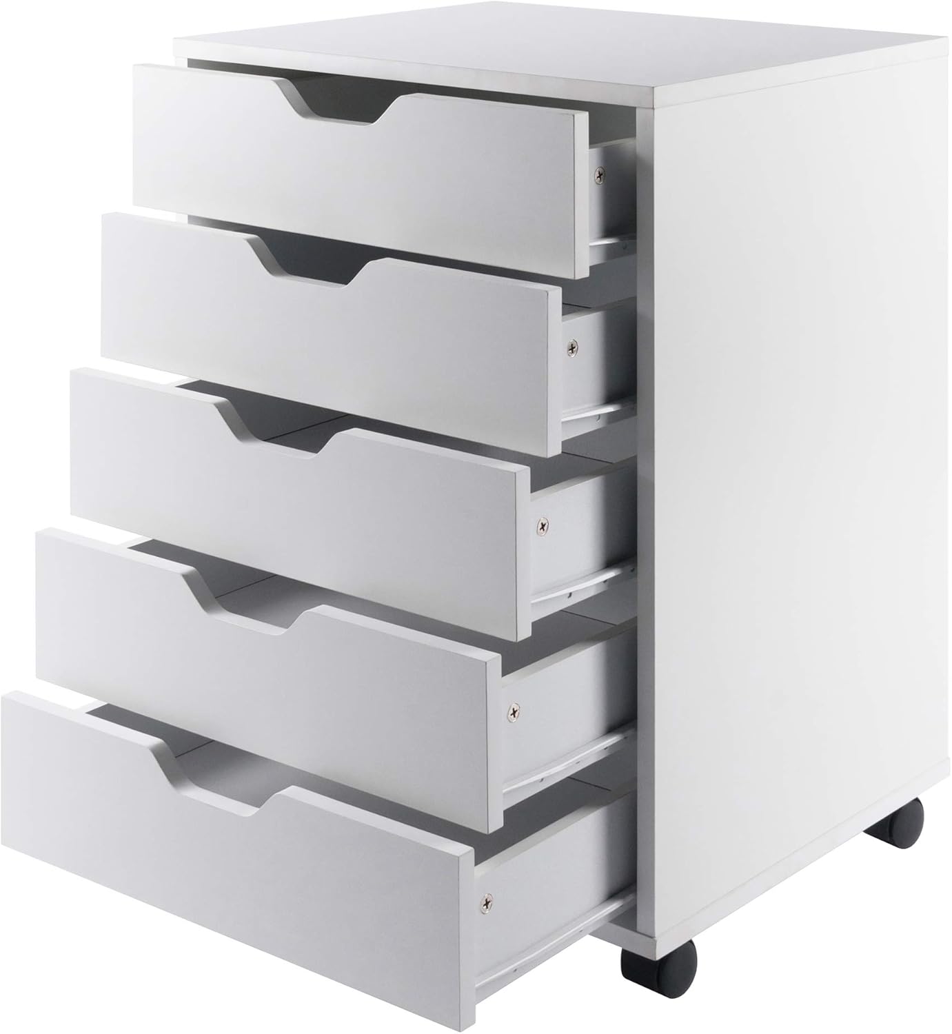 Winsome Wood Halifax 5-Drawer Cabinet, Blanco