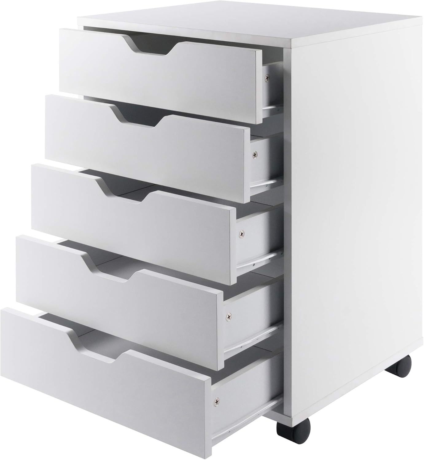 Winsome Wood Halifax 5-Drawer Cabinet, Blanco