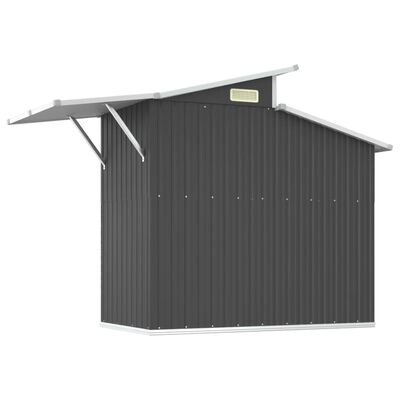 Cobertizo de jardín verde 270x130x208,5 cm acero galvanizado