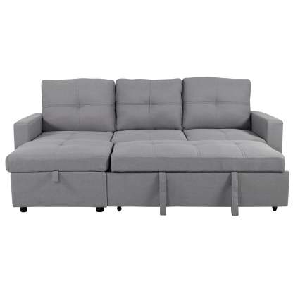 SOFÁ CAMA CON ALMACENAMIENTO TRIBECA GRIS CLARO