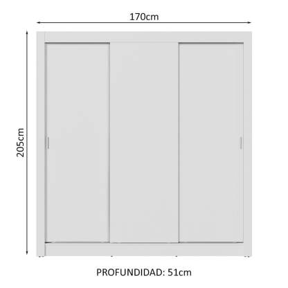 Ropero Clóset Madesa 3 Puertas BB 02