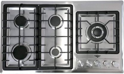 Gutstark Estufa Parrilla Acero Inoxidable A Gas 5 Quemadores Empotrable Hogar Cocina Gas Lp Gas Natural