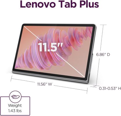 Lenovo Tab Plus - 2024 - Tablet de Entretenimiento Premium - 8 Altavoces JBL® - visualización táctil LCD 2K de 11.5" - Memoria de 8 GB - Almacenamiento de 128 GB - MediaTek™ Helio G99 - Funda Folio