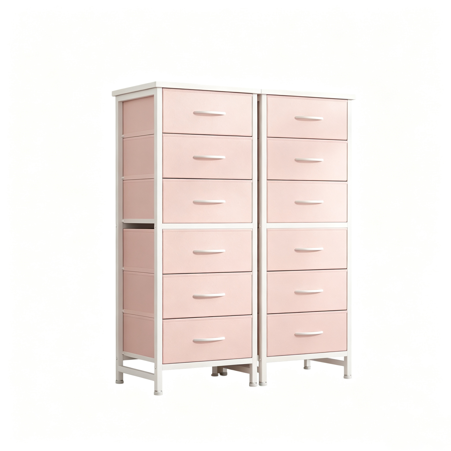 Sweetcrispy - Cómoda de Tela Alta para recámara, cómoda Delgada de 6 cajones, Torre de Almacenamiento Estrecha con Tapa de Madera y Marco de Metal, mesita de Noche Vertical para clóset, Muebles de