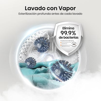 Lavasecadora Inverter Hisense 15 Kilos Carga Frontal Gris WD3S1543BT