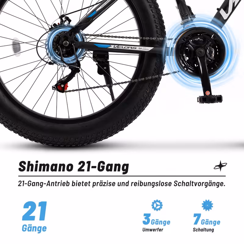 bicicleta de montaña, fat bike, neumático   de 26 pulgadas 4.0 mtb, transmisión shimano de 21 velocidades,   de disco mecánicos,   de  , ideal para uso   en montañas,   o  , etc Detalles del producto 7