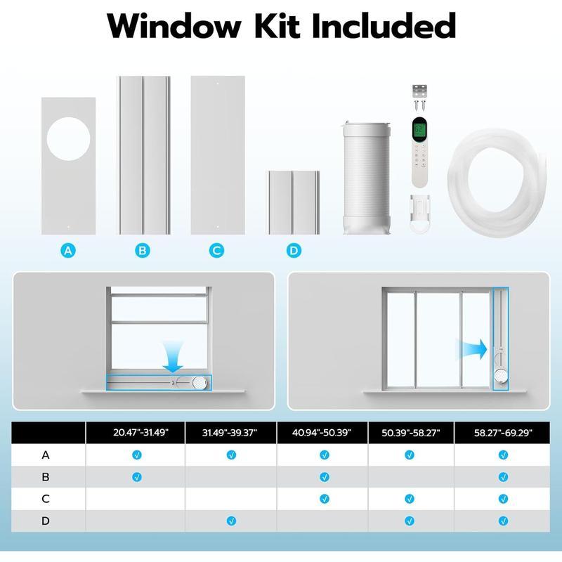 ⚡Aire acondicionado portátil ZAFRO (44 dB) — 10.000/12.000/14.000 BTU, con conexión Wi-Fi, ultra silencioso, utiliza refrigerante ecológico R32, enfriamiento rápido en 30 segundos (oferta especial de verano)