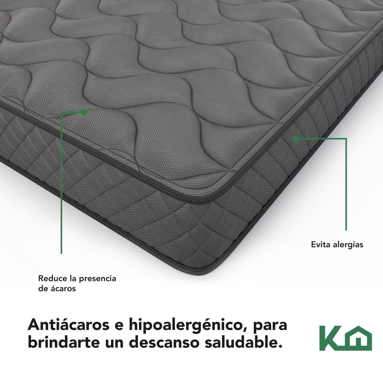 Colchon Matrimonial En Caja 15cm Alto KingsHouse blanco Kingshouse KHCESPMB