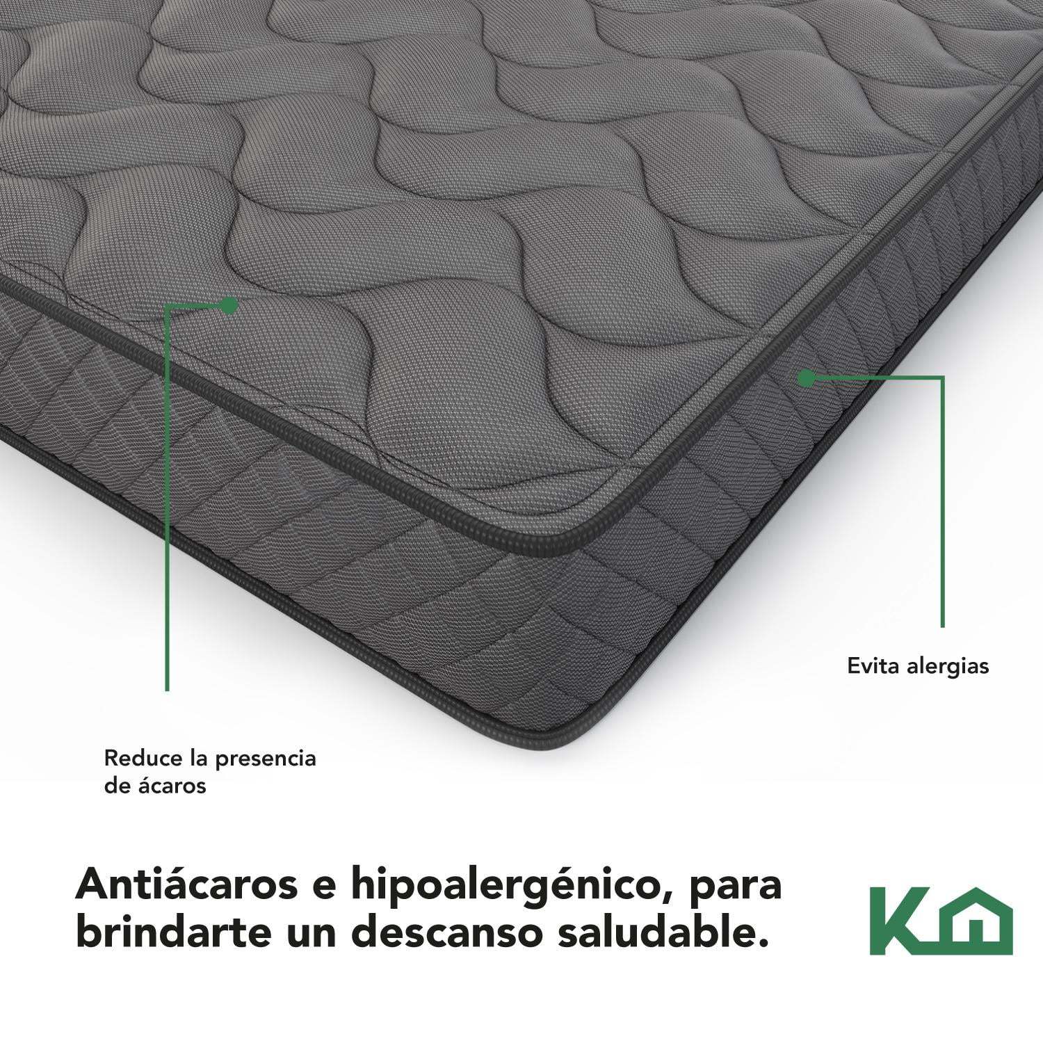 Colchon Matrimonial En Caja 15cm Alto KingsHouse blanco Kingshouse KHCESPMB
