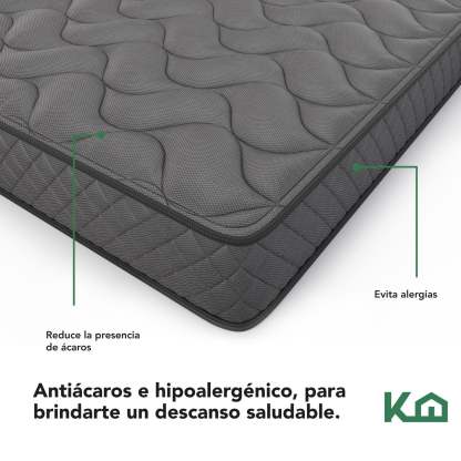 Colchon Matrimonial En Caja 15cm Alto KingsHouse blanco Kingshouse KHCESPMB