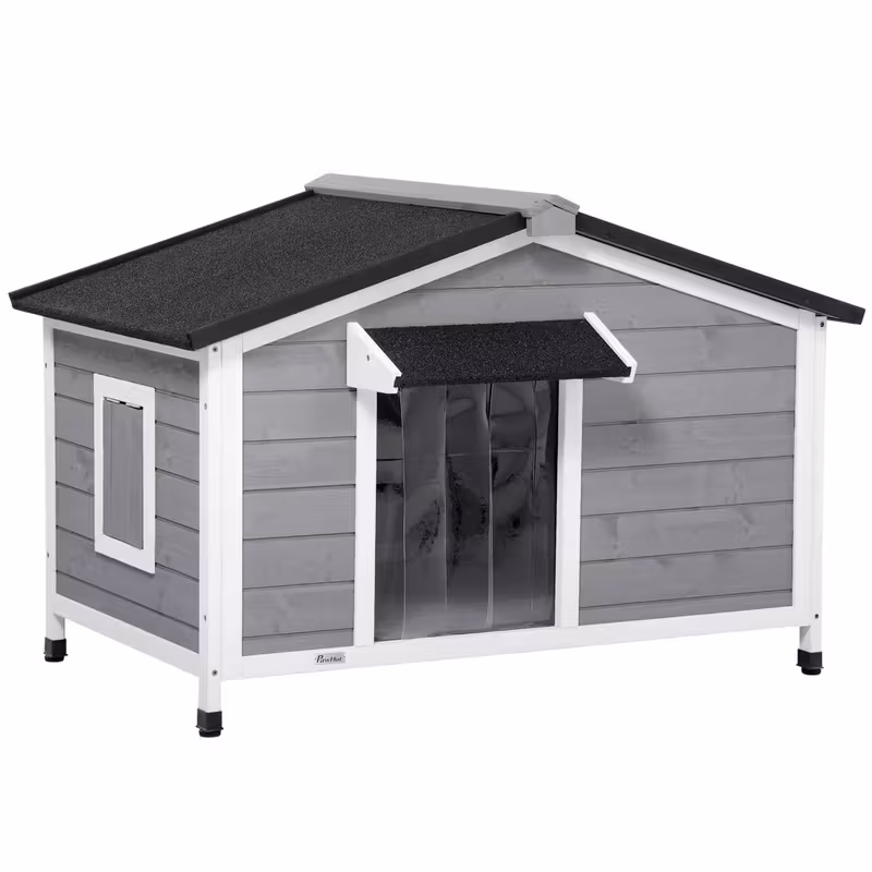 casa para perros de madera  , resistente a  , techo de  ,   extraíble, 109 cm x 79 cm x 72 cm,   +   Detalles del producto 0