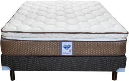 Spring Air Pack Colchón Commander Matrimonial con Box | 2 Almohadas | Cubre Colchón y 1 Juego de Sabanas | Colchon con Colchoneta Pillow | Confort Firme y Soporte Ortopédico | 5 años De Garantía