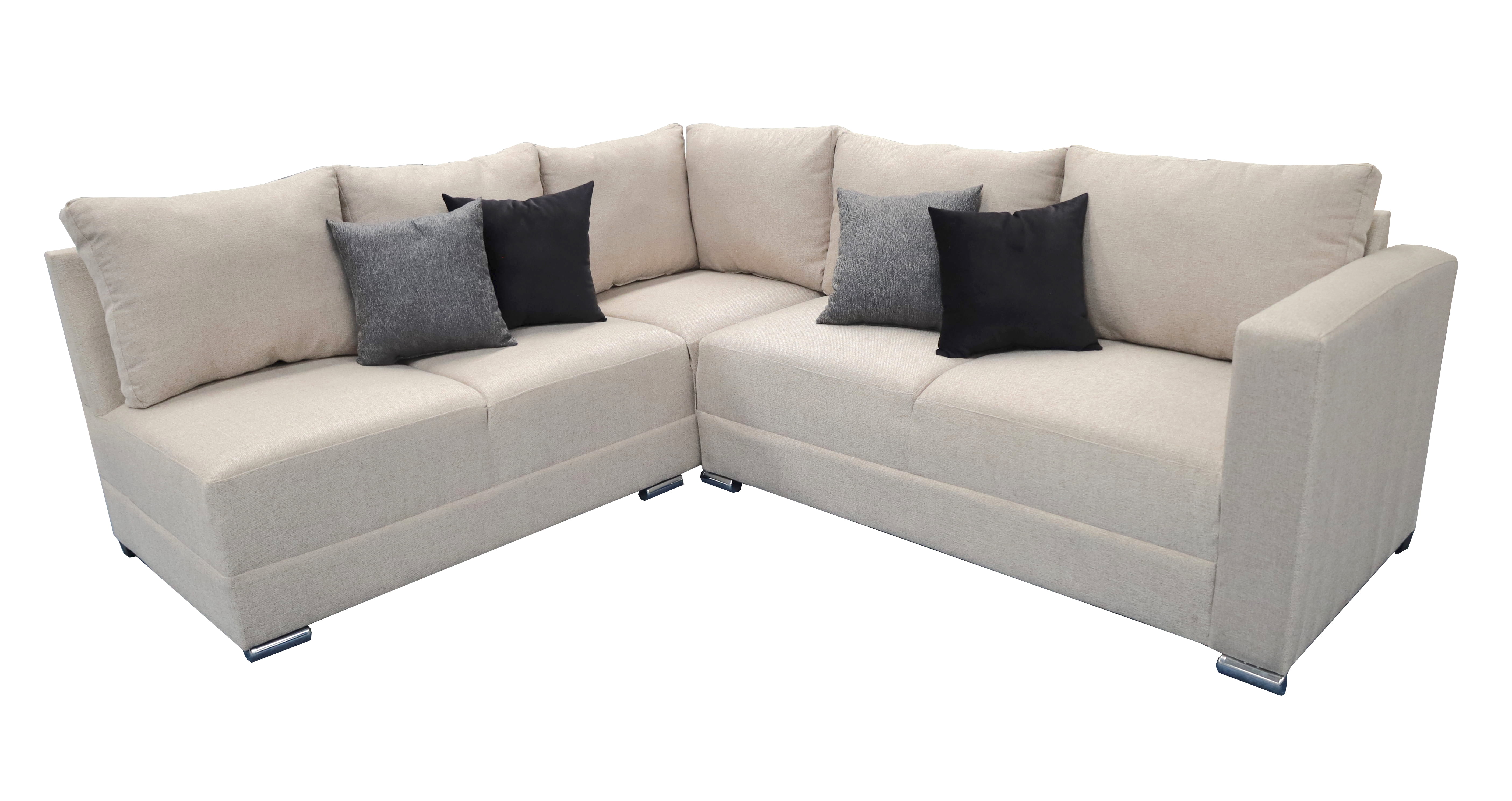 Sala esquinera en U El Bazar Store modelo Corbel gris oxford 4 salas en 1