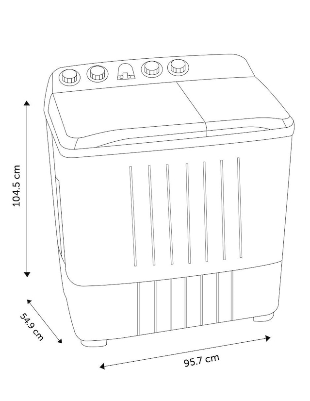 Lavadora doble tina Hisense 20 kg semiautomática carga superior WSA2001P-lavadora pegatinas