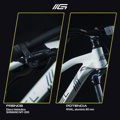 GRAVEL Bicicleta de Montaña Barel | Bicicleta R29 - Cuadro Aluminio 15 kg | Transmisión Cues 18V | Frenos Hidráulicos y Llantas Kenda