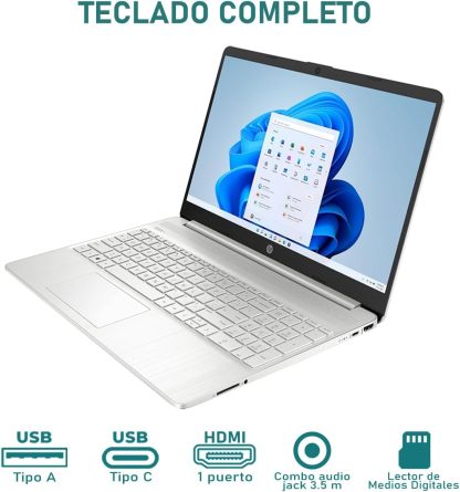 HP Laptop 15 Intel Core i5 1235U 16GB RAM 256GB SSD 15.6" Windows 11 Home Teclado en Ingles + Mouse DXT
