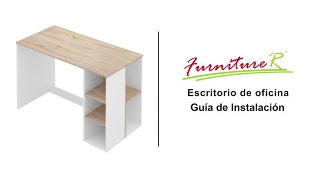 FurnitureR Escritorio para Computadora de Oficina con Almacenamiento Escritorio de Trabajo y Estudio con 5 Estantes Mesa Portátil para Estudiantes Escritorio de Escritura Moderno Haya y Blanco