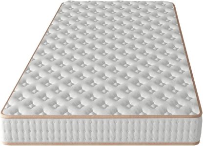 MOCOERL Colchón Individual de Espuma Viscoelástica, Alta Elasticidad, Ultra Transpirable, El Colchón se Puede Utilizar por Ambos Lados.190 cm x 100 cm x 18cm