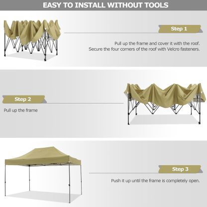 COBIZI - Toldo desplegable de 10 x 20 Pulgadas con 6 Paredes Laterales, toldo Impermeable para Eventos al Aire última intervensión, UPF 50+ cenador portátil para Fiestas, Playa, Camping, Boda,