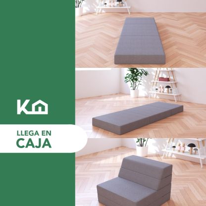 Kingshouse | Sofá Cama Matrimonial Plegable - Sillón Multifuncional y Convertible 2 en 1 - Relleno de Espuma de Alta Densidad - Funda Desmontable - Soporte Ergonómico y Suavidad Hogar, Sala, Recámara