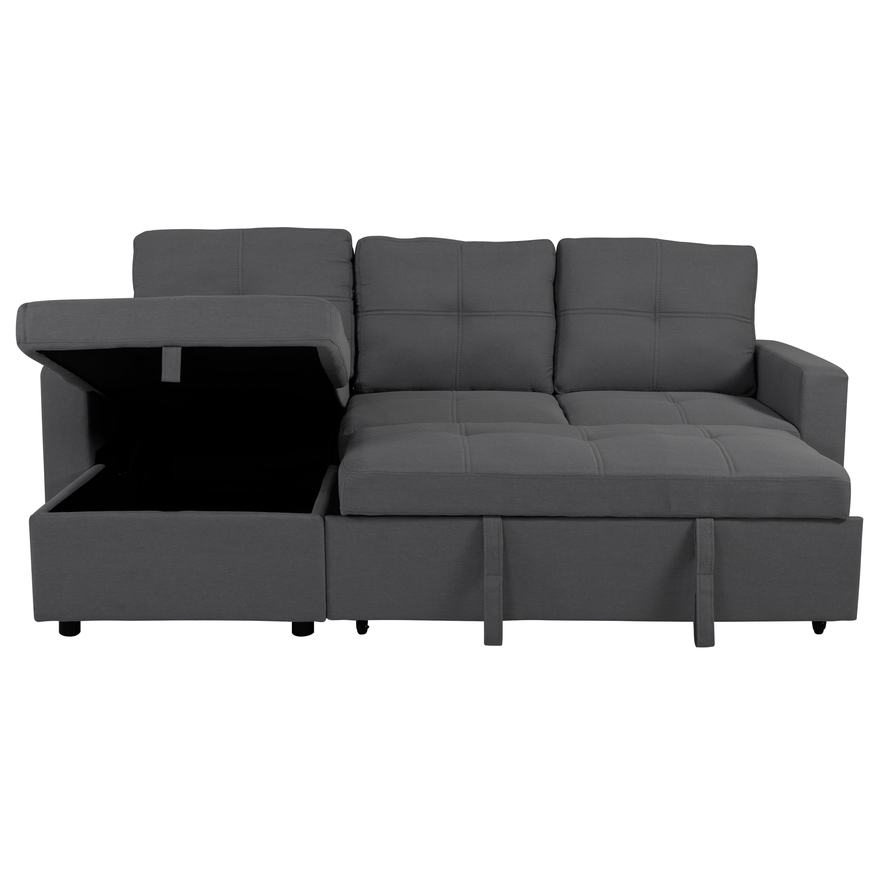 SOFÁ CAMA CON ALMACENAMIENTO TRIBECA GRIS CLARO