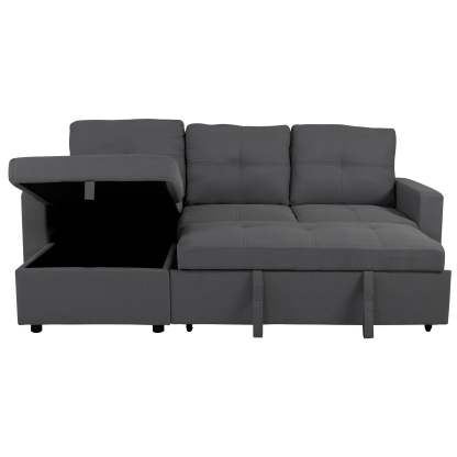 SOFÁ CAMA CON ALMACENAMIENTO TRIBECA GRIS CLARO