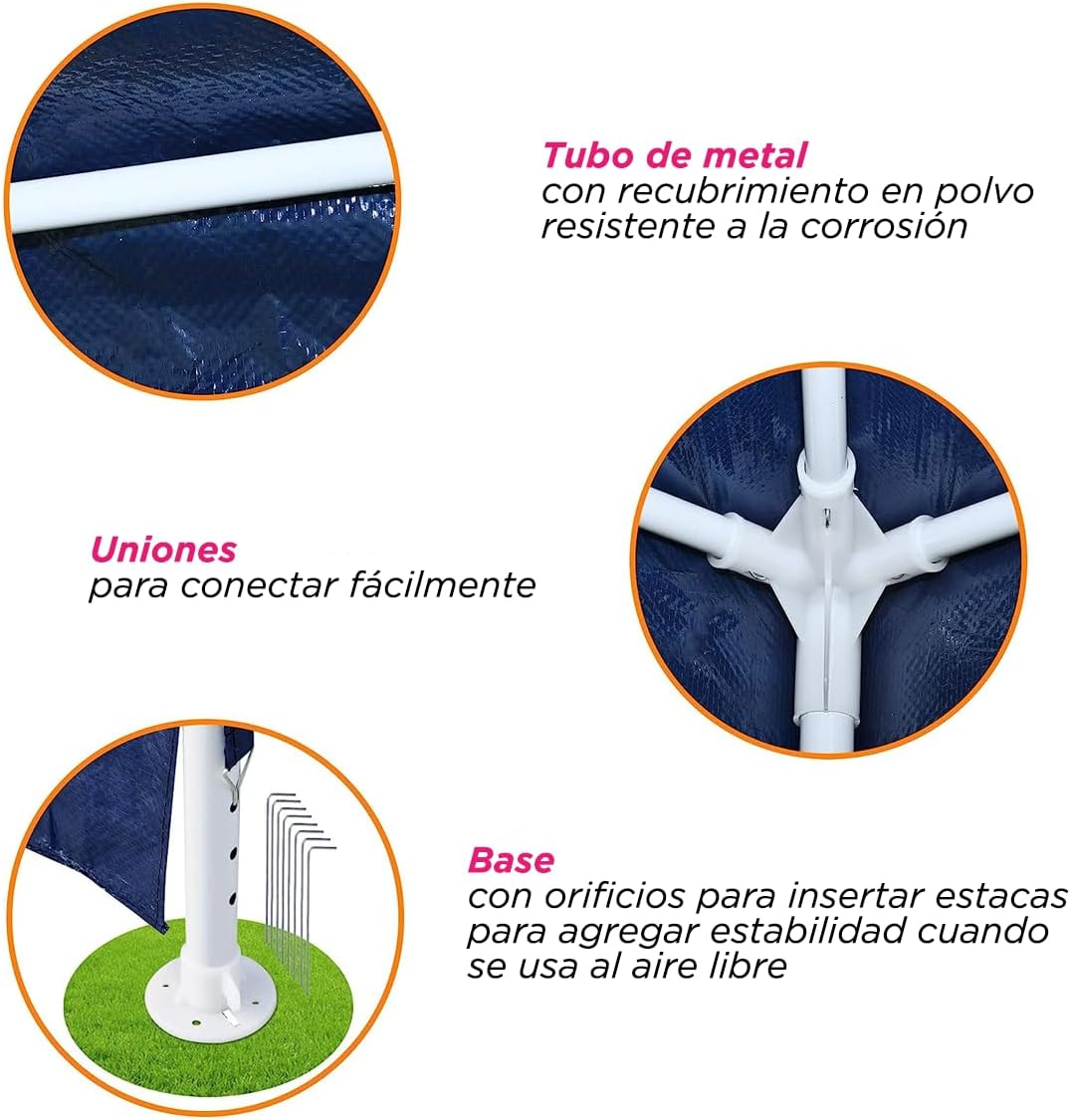 VANLIG | Toldo Carpa Armable 3x3mts |con Paredes Laterales Ventanas | para Fiesta