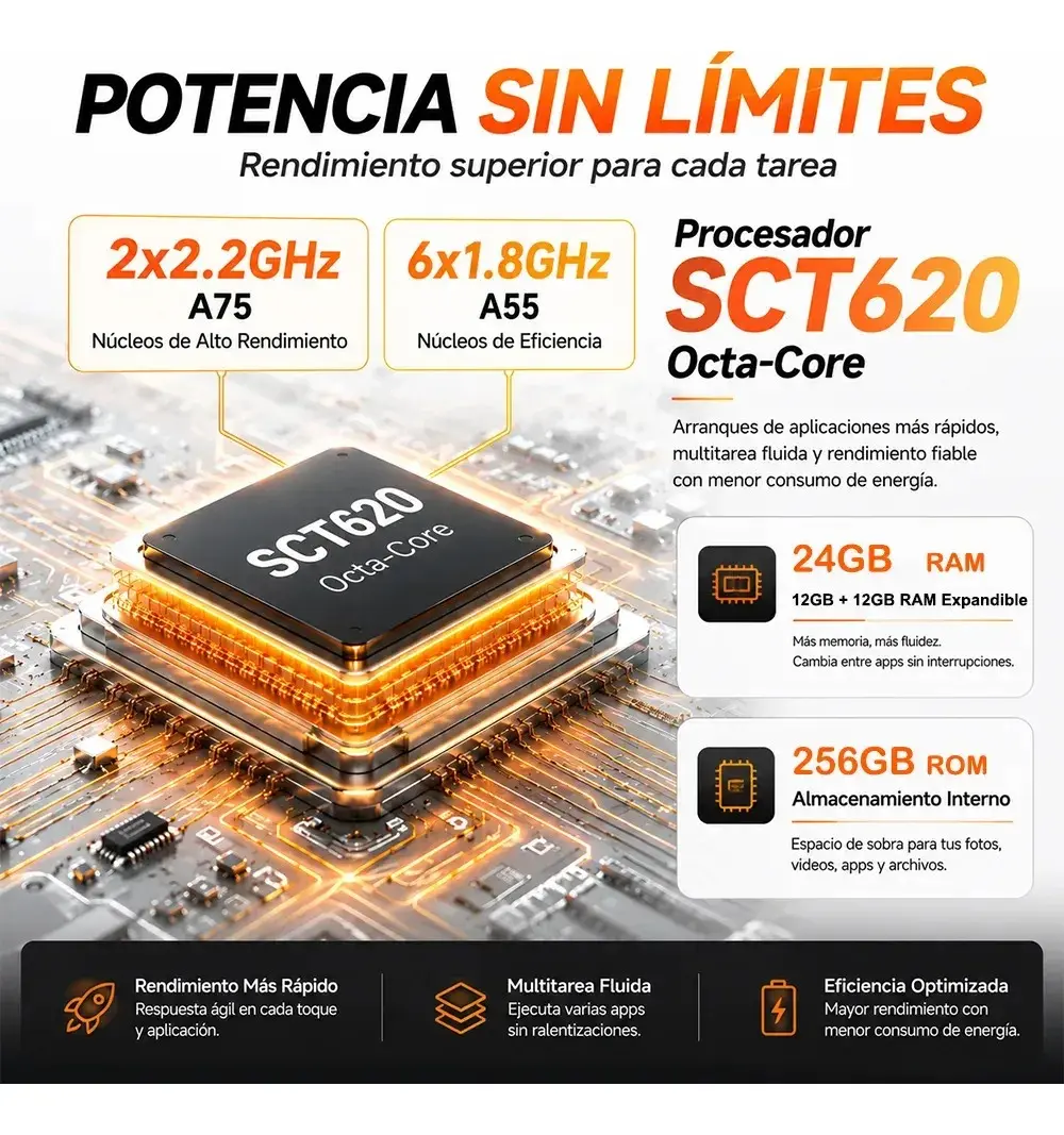 Celular Cubot Kingkong ES5 Robusto Dual Sim 128 Gb Amarillo 6 Gb Ram (ampliable Hasta 12 Gb) 7000mah Android 16 A