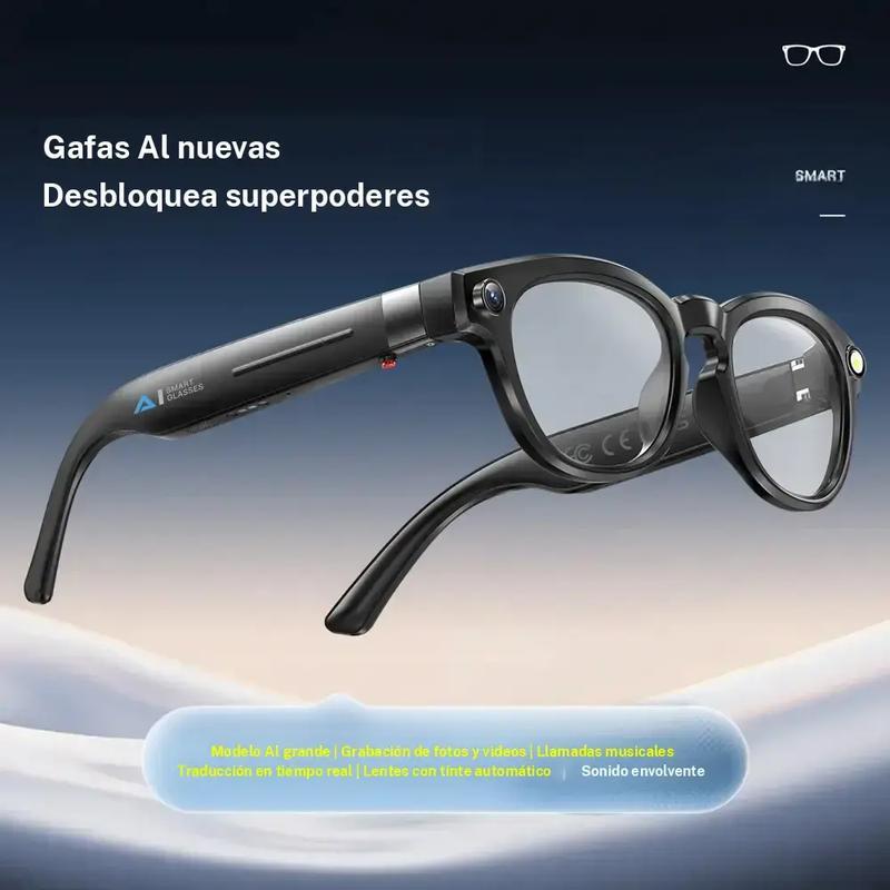 AI Smart Glasses Q8 with Live Translation & AI Assistant | Capture 4K-Quality Video & Photos, Hands-Free Calls, Stereo Music, Auto-Tinting Lenses, Bluetooth 5.3 for Sports & Travel