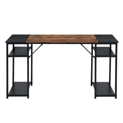 Escritorio Grande 140cm Color Madera con Negro,con Bolsa de Almacenamiento