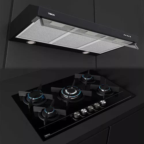 Combo Teka Total Parrilla Gas + Campana Duetto Crystal 75