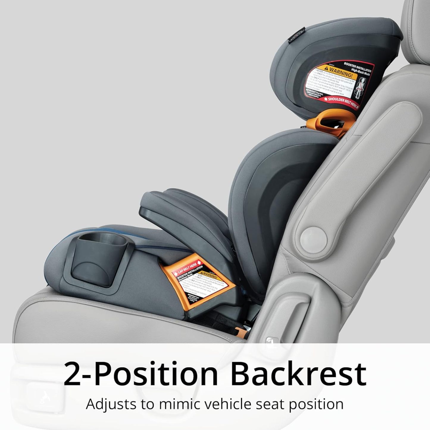 Chicco - KidFit Zip Air Plus 2 en 1 asiento elevador de posicionamiento para coche – Q Collection, negro/gris