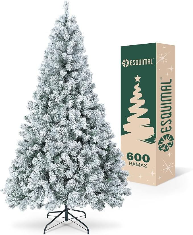 🎄Árbol de Navidad Artificial de 7 pies｜Abeto Realista ramas densas, montaje rápido y base de metal resistente