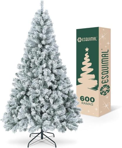 🎄Árbol de Navidad Artificial de 7 pies｜Abeto Realista ramas densas, montaje rápido y base de metal resistente