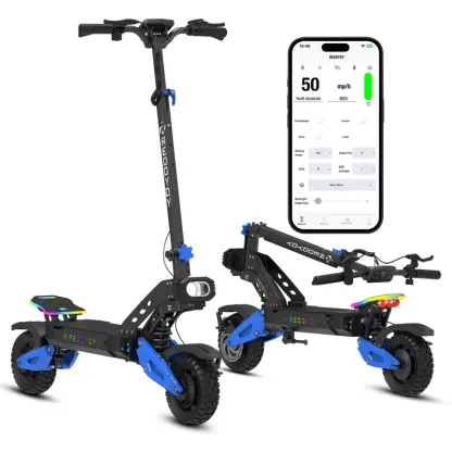 🔥 Patinete Todoterreno Plegable 1200W ⚡ Hasta 48 km/h, autonomía variable 32 a 64 km 🚦 Doble suspensión, capacidad 150 kg, se pliega en 3 segundos fácilmente